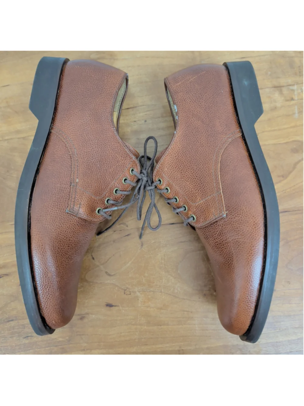 Men's Pebbled Leather Derby Shoes 10